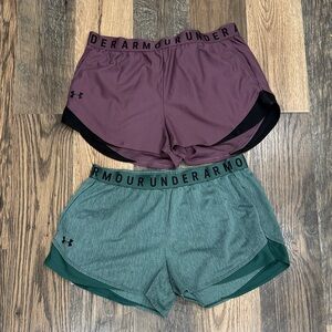 Under Armour Women’s Athletic Shorts - Plum & Green